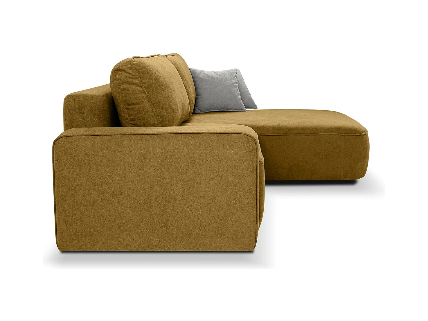 ECKSCHLAFSOFA Torre gelb velours rechts