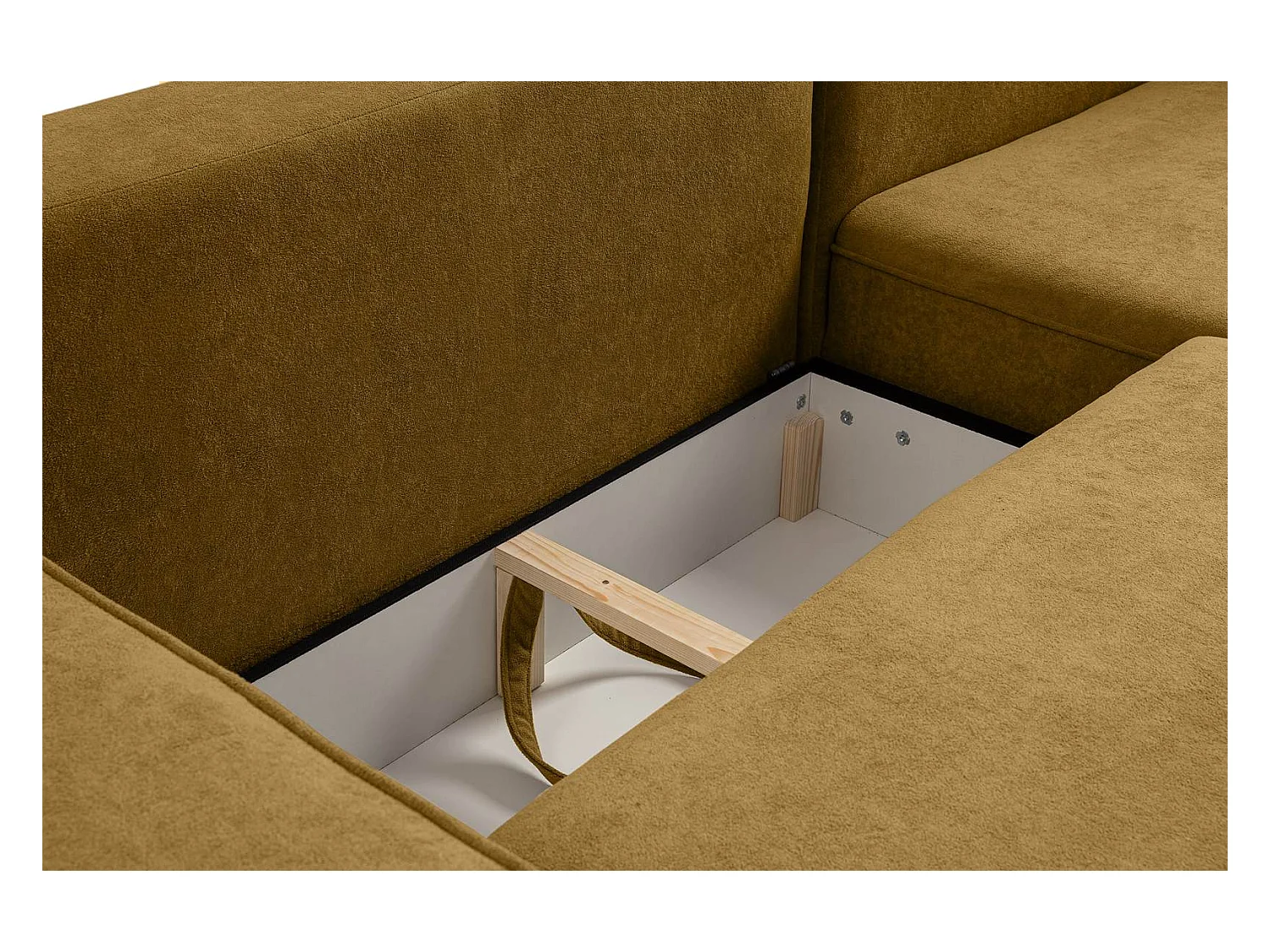 ECKSCHLAFSOFA Torre gelb velours rechts