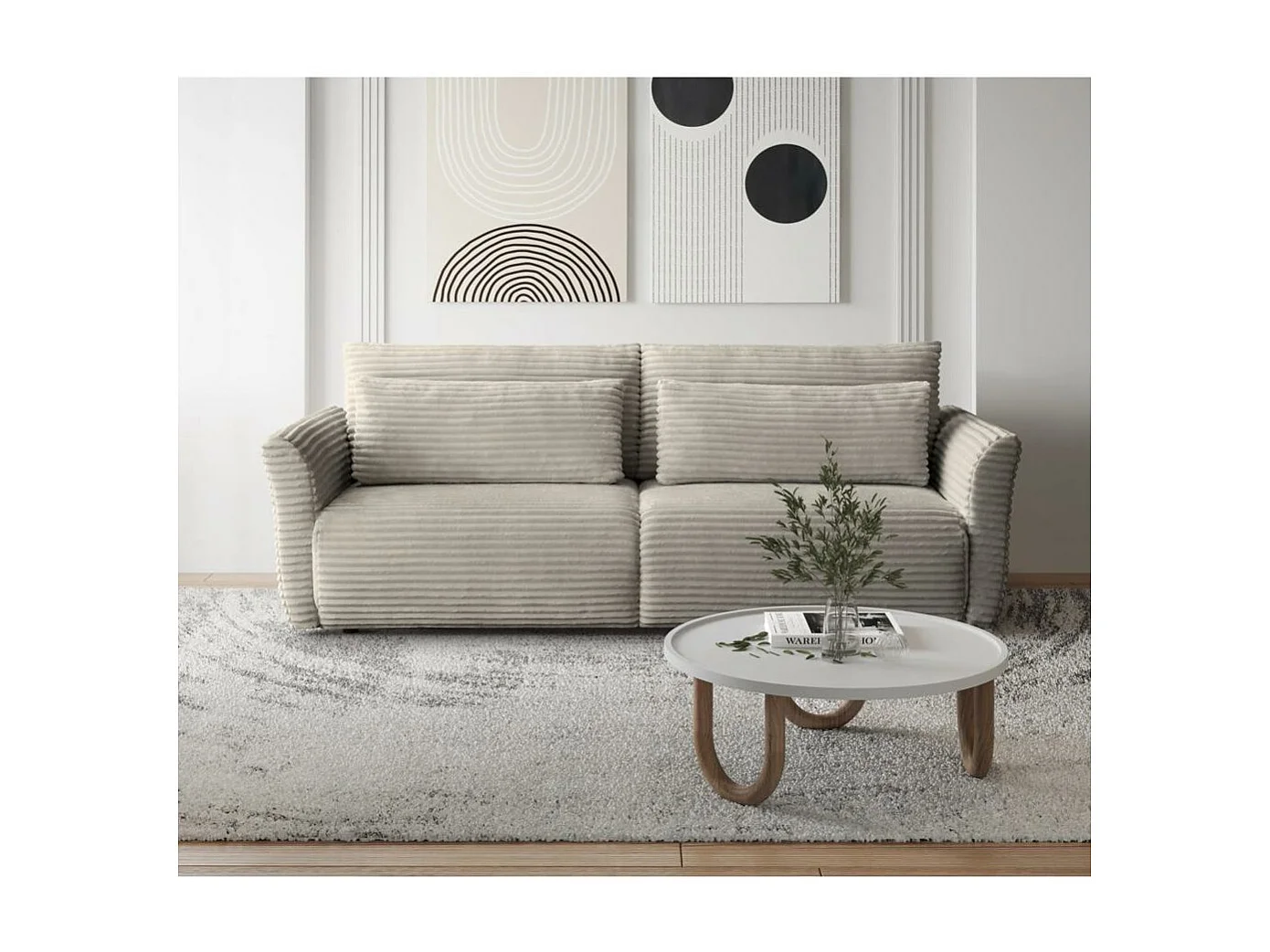 SCHLAFSOFA Samir 3-Sitzer creme