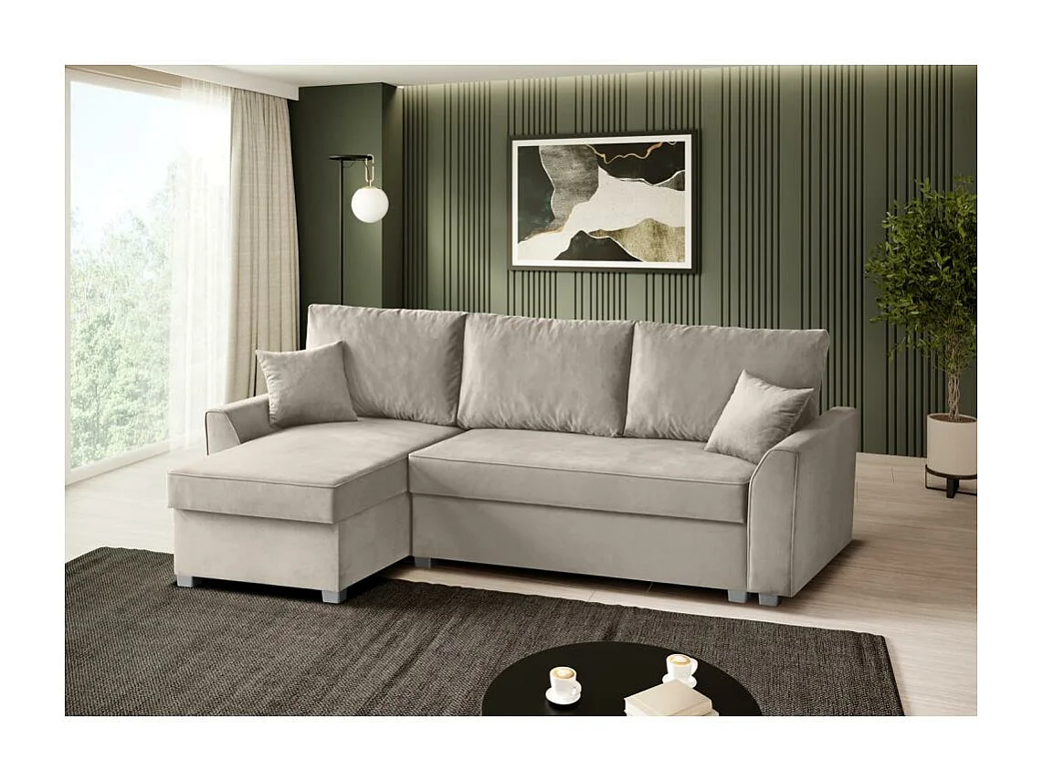 Canapé-lit ECKSCHLAFSOFA Teramo beige
