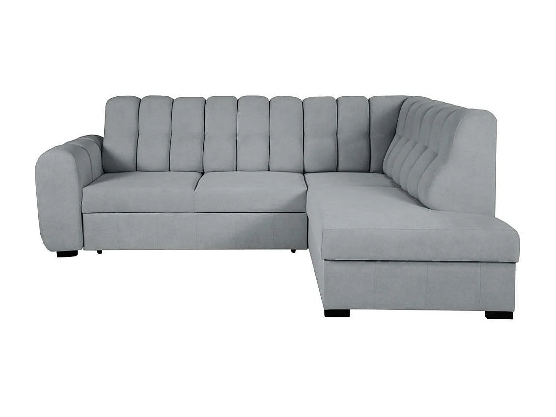 Canapé-lit ECKSCHLAFSOFA Zoja droit gris clair