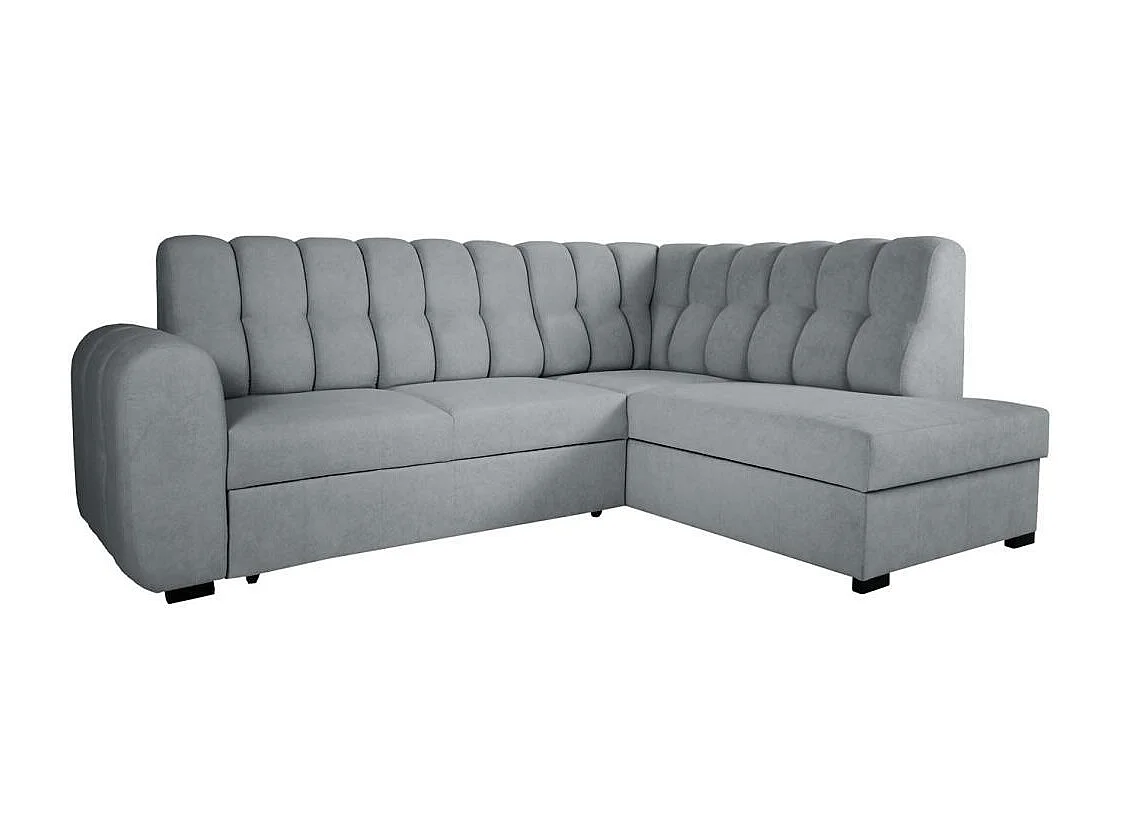 Canapé-lit ECKSCHLAFSOFA Zoja droit gris clair