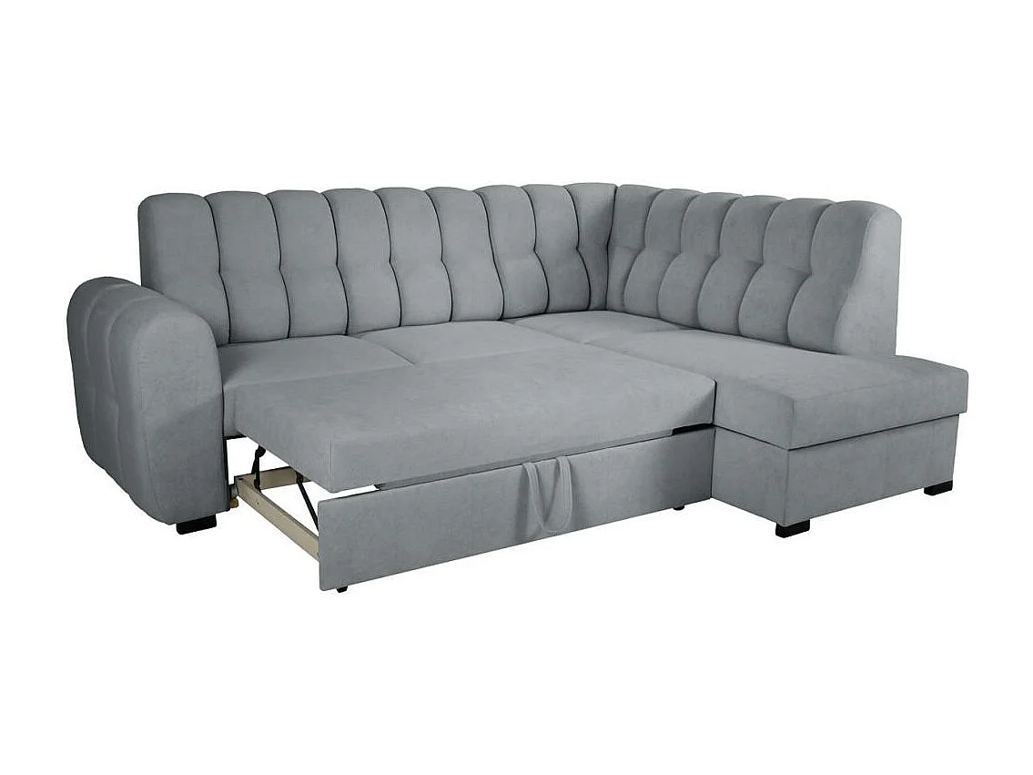Canapé-lit ECKSCHLAFSOFA Zoja droit gris clair