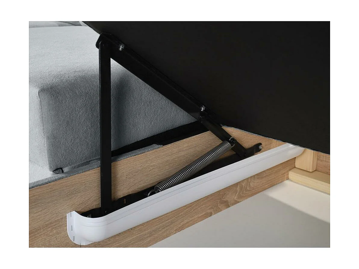 Canapé-lit ECKSCHLAFSOFA Zoja droit gris clair