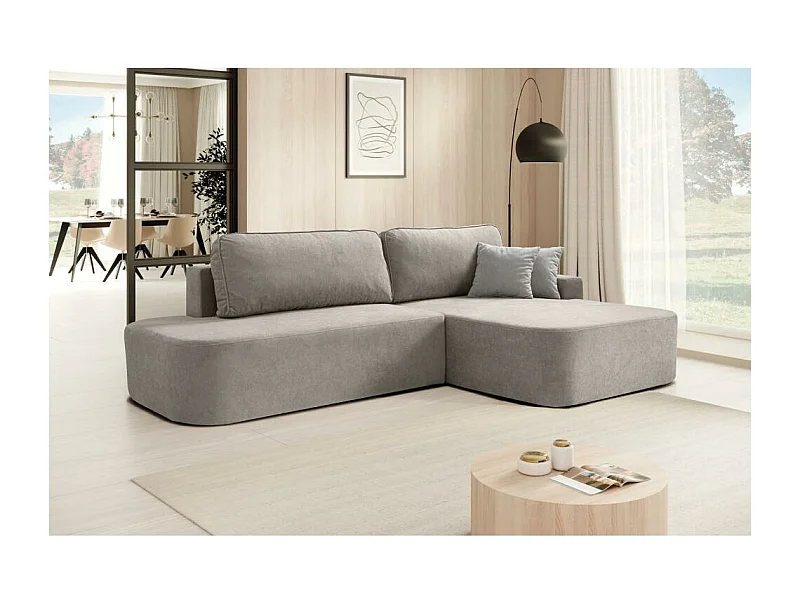ECKSCHLAFSOFA Gavi cappuccino velours rechts