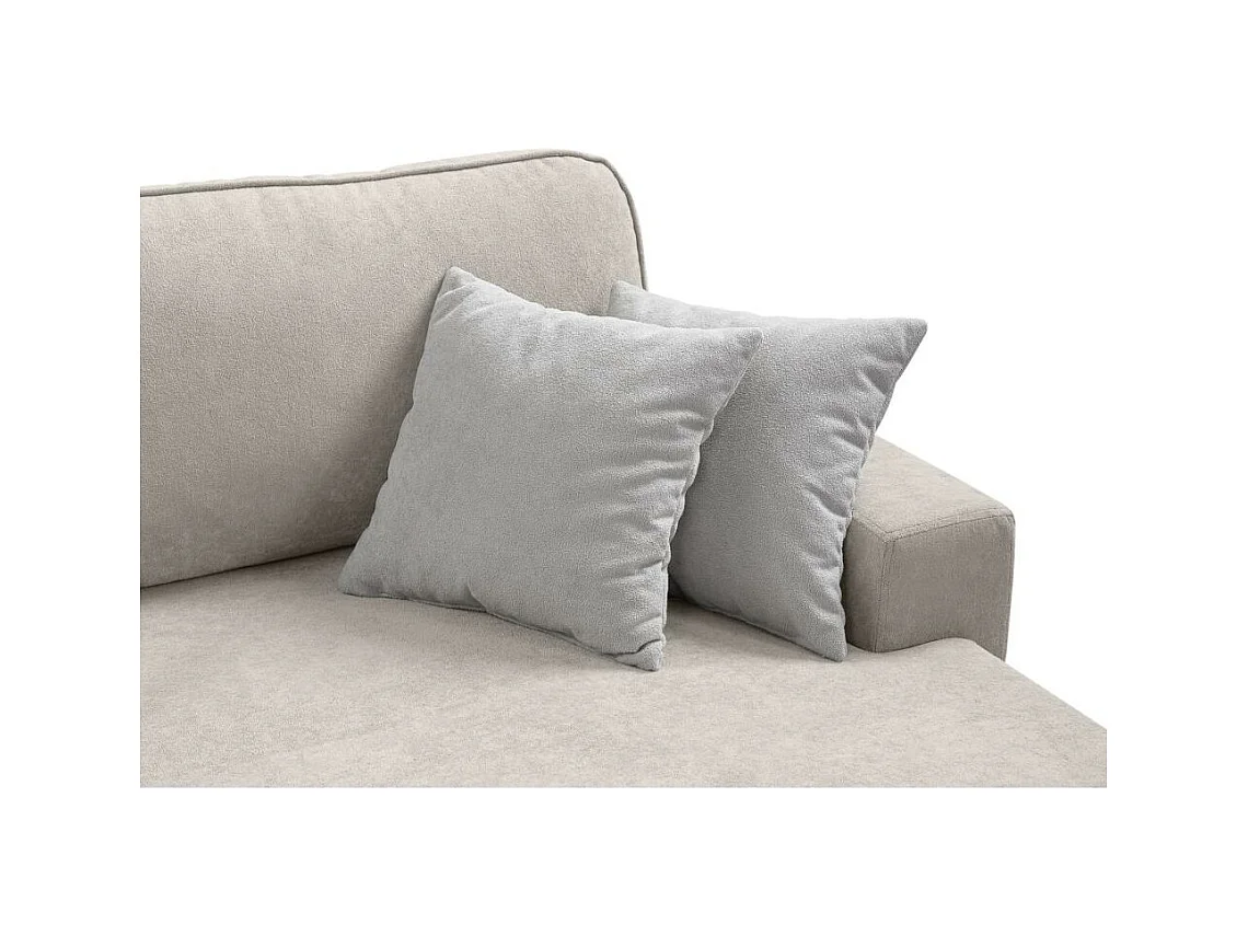 ECKSCHLAFSOFA Gavi beige velours rechts