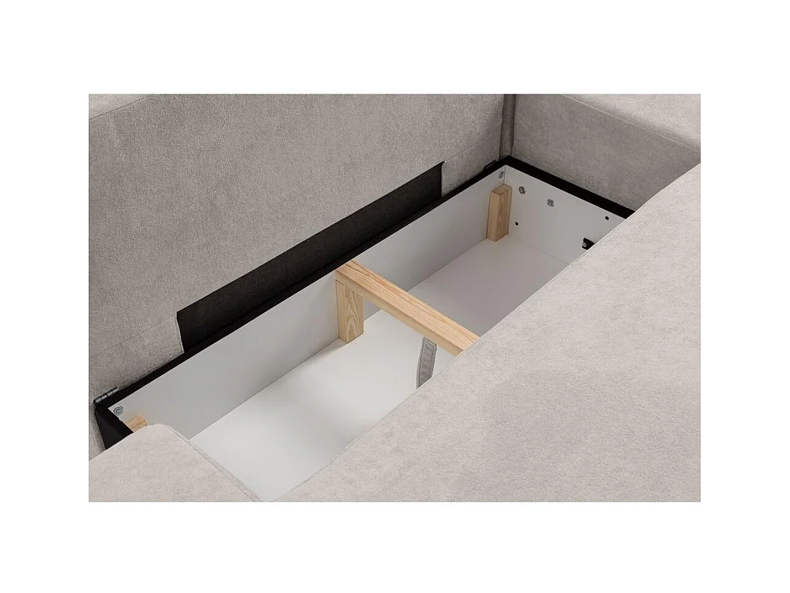 ECKSCHLAFSOFA Gavi beige velours rechts