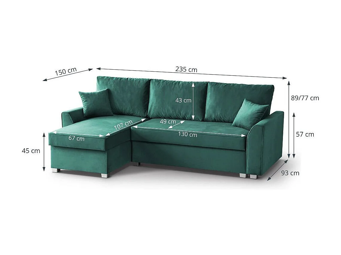 HOEKBANK Teramo groen