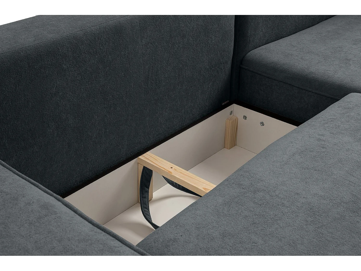 CANAPE Torre gris foncé velours droit