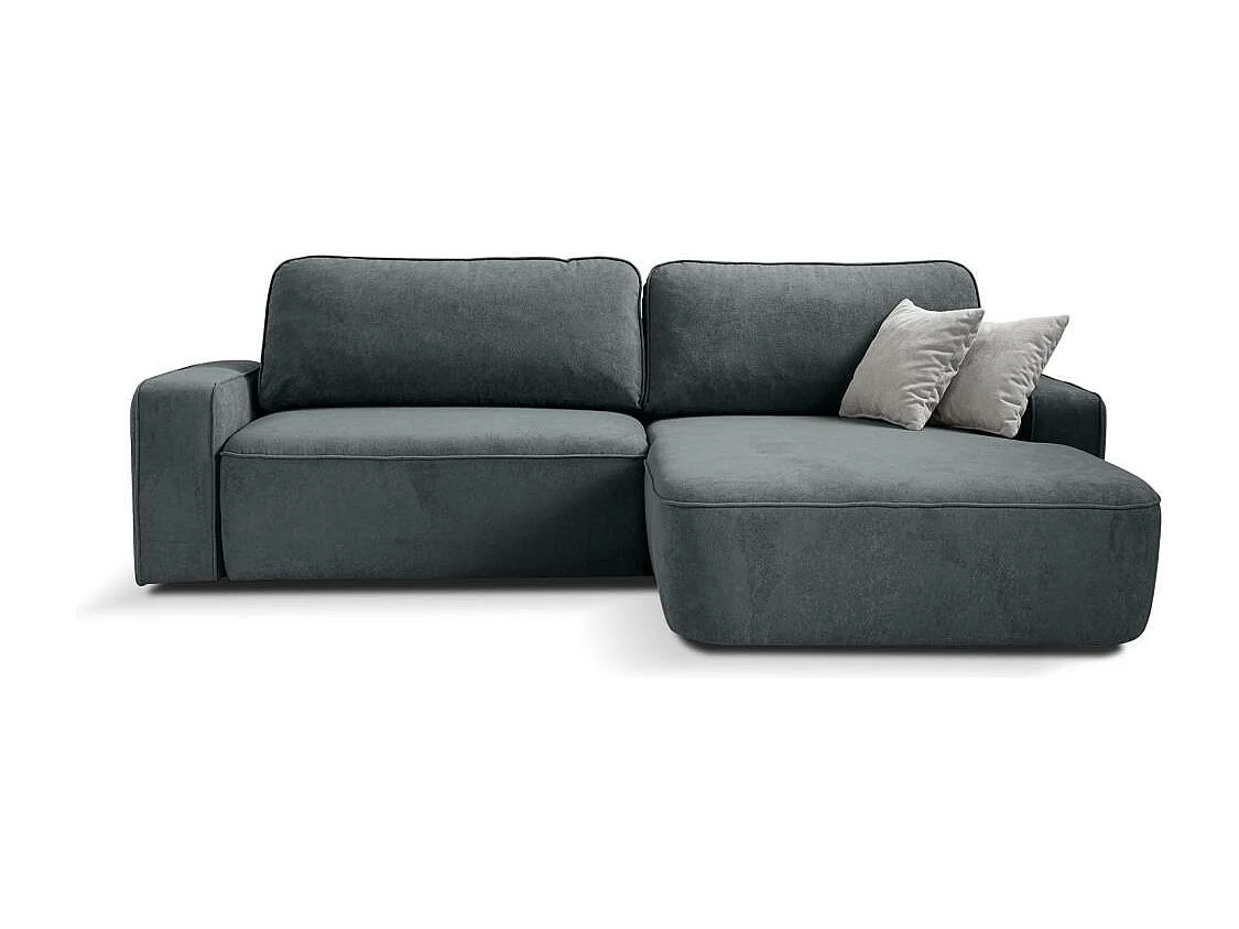 CANAPE Torre gris foncé velours droit