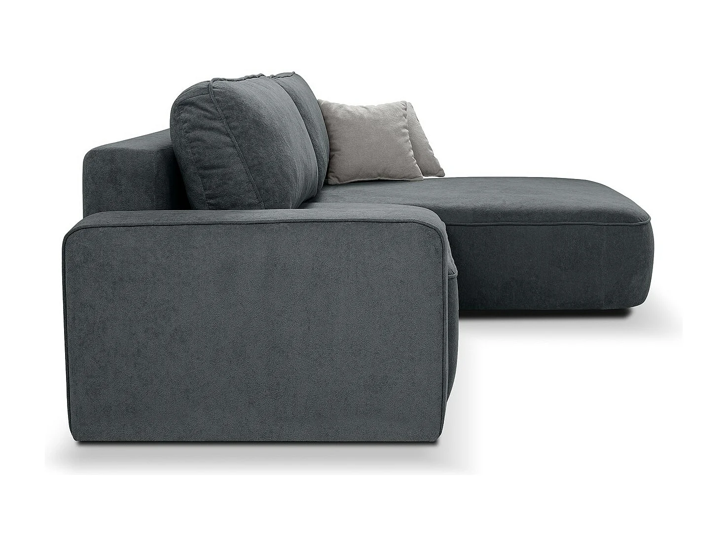 CANAPE Torre gris foncé velours droit