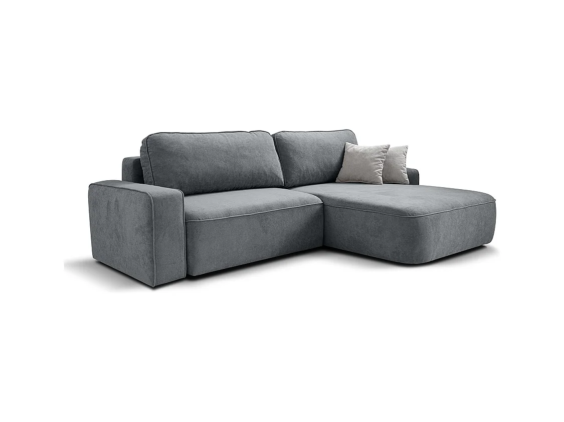 CANAPE Torre gris velours droit