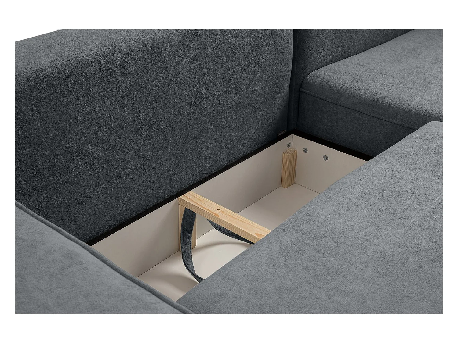 CANAPE Torre gris velours droit