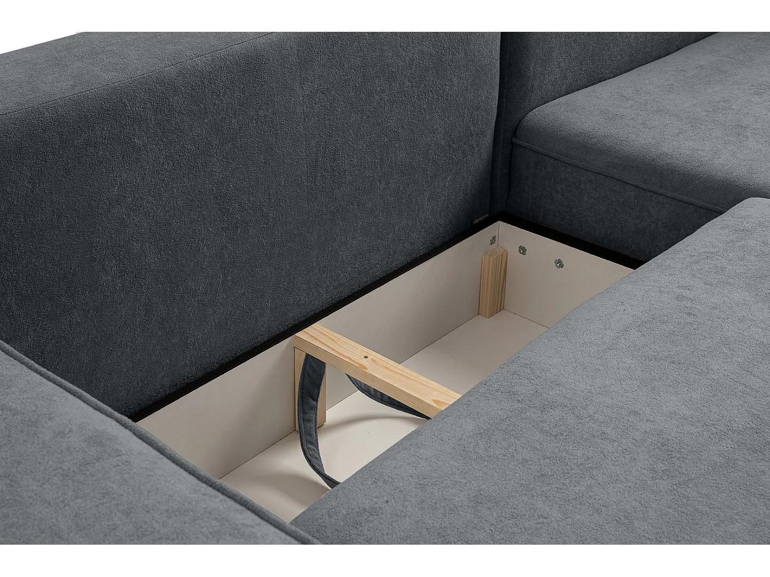 CANAPE Torre gris velours droit