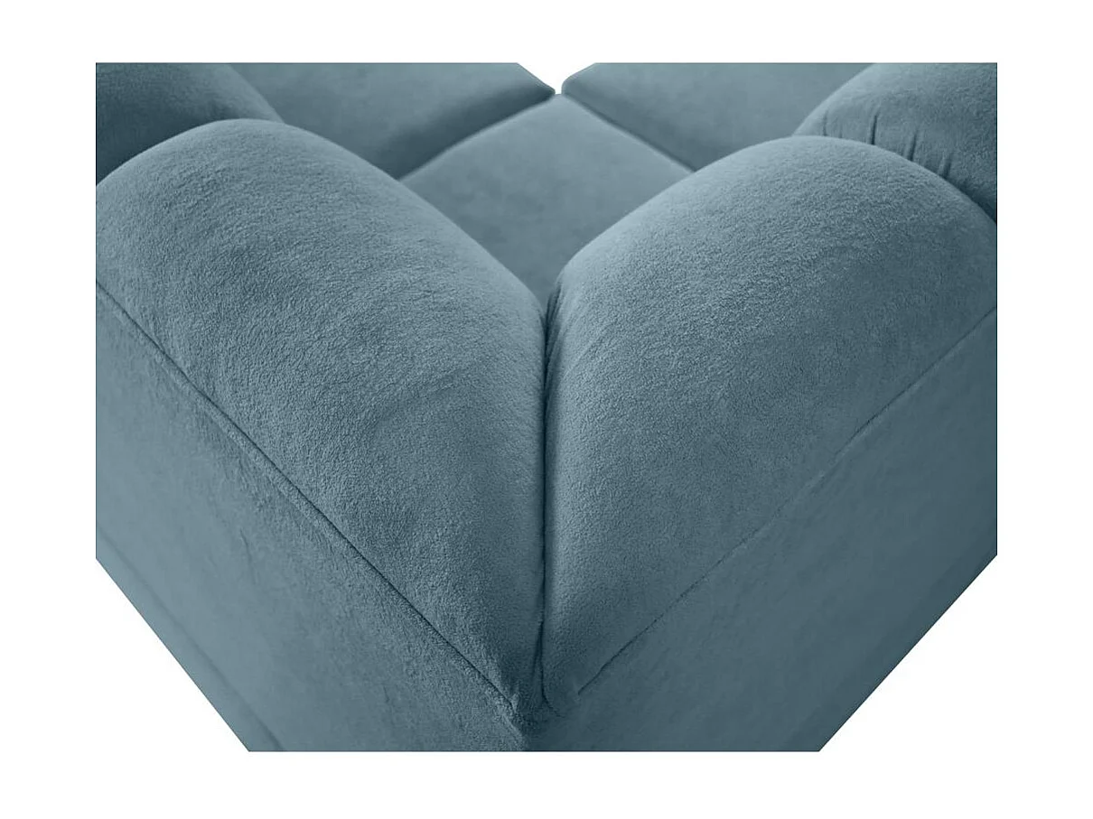 Canapé-lit ECKSCHLAFSOFA Zoja droit bleu clair