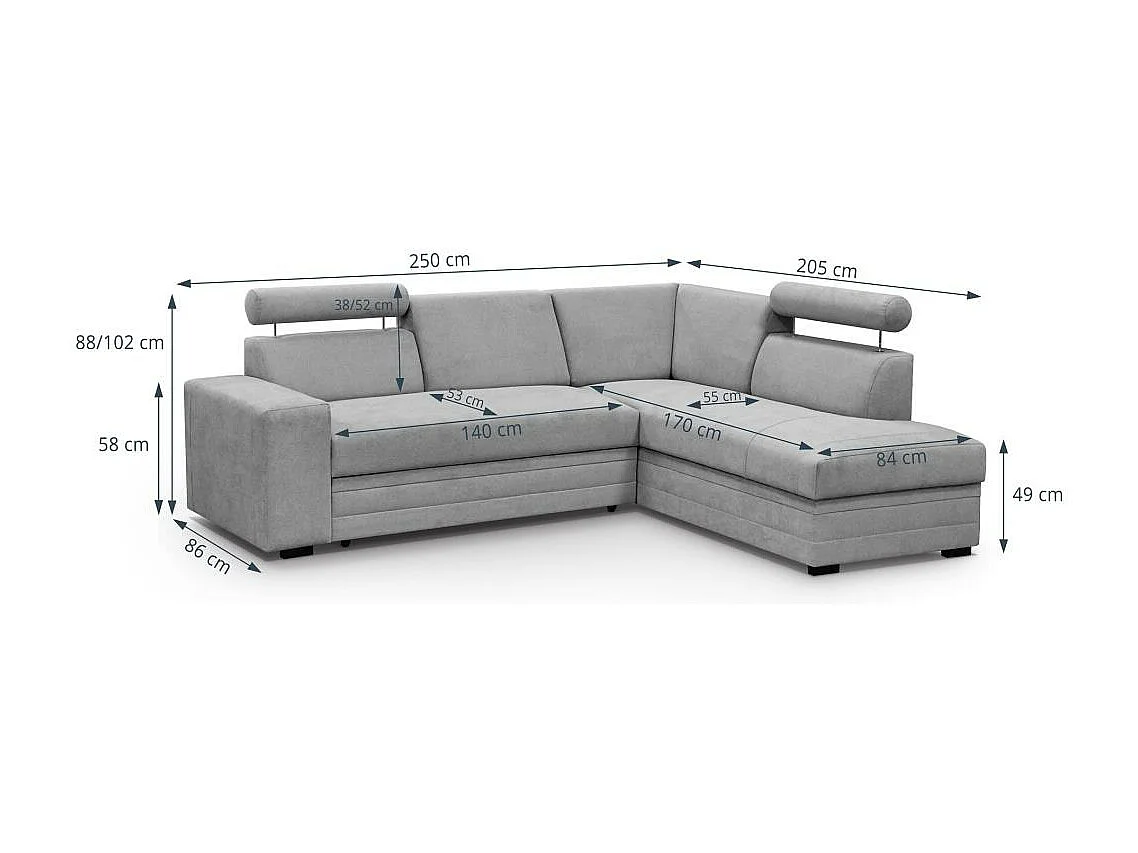 ECKSCHLAFSOFA Roma dunkelgrün links