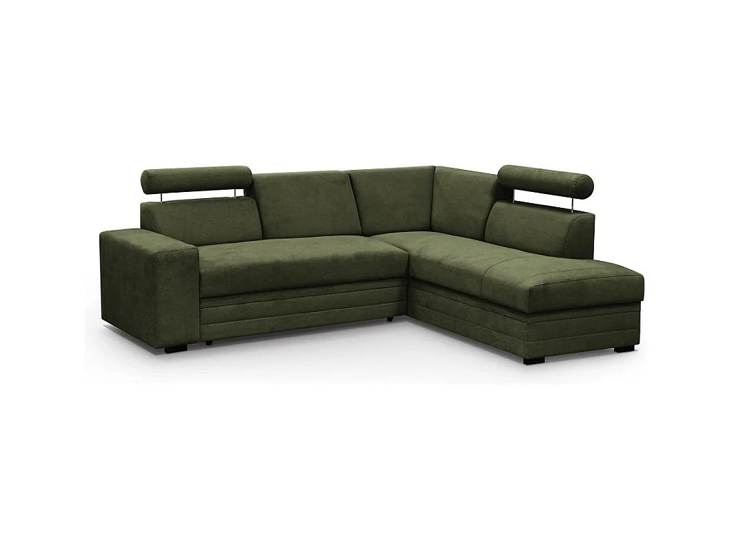 ECKSCHLAFSOFA Roma dunkelgrün rechts