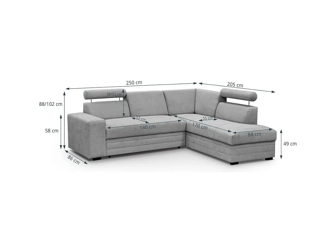 ECKSCHLAFSOFA Roma dunkelgrün rechts
