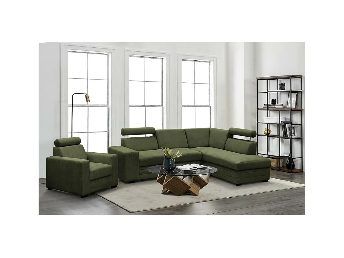 CANAPE Roma vert foncé, droite
