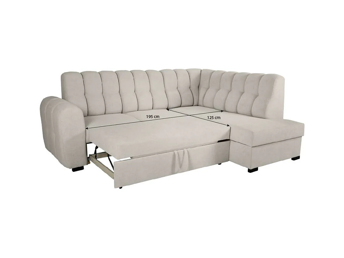 ECKSCHLAFSOFA Zoja rechts grau