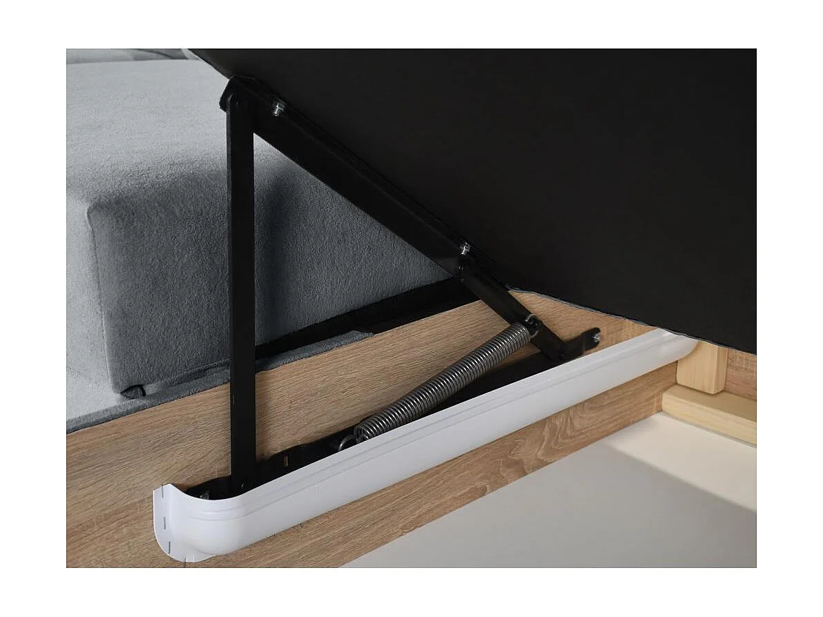 Canapé-lit ECKSCHLAFSOFA Zoja droit gris