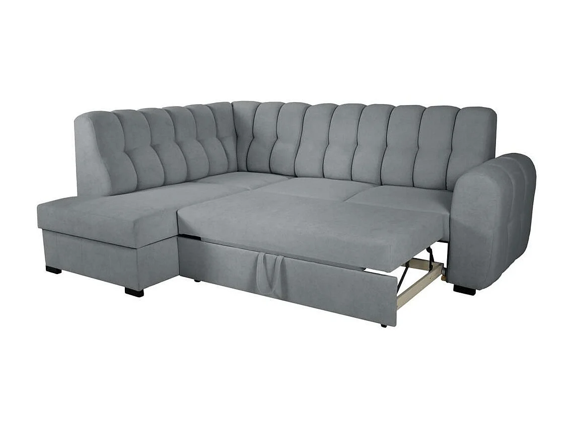 Canapé-lit ECKSCHLAFSOFA Zoja gauche gris
