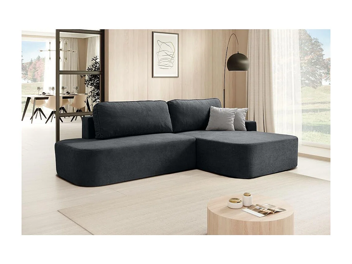 CANAPE-CHAISIER Gavi graphite velours droit