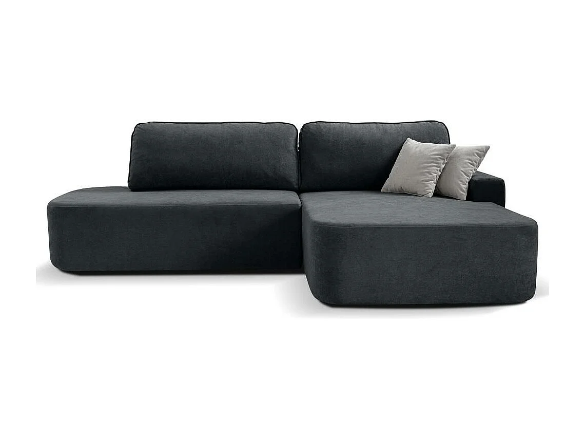 CANAPE-CHAISIER Gavi graphite velours droit