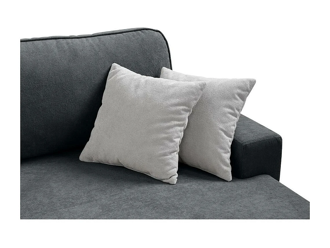 CANAPE-CHAISIER Gavi graphite velours droit