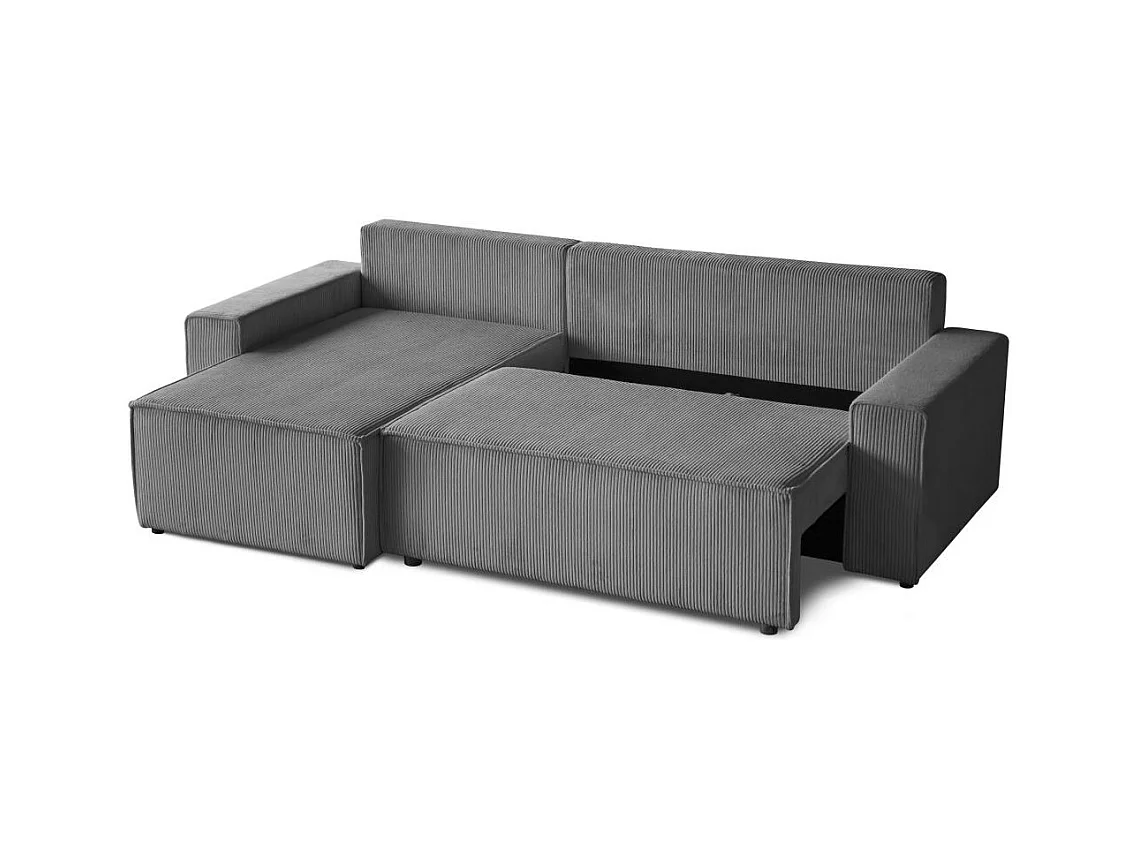 HOEKBANK met slaapfunctie Hektor grijs