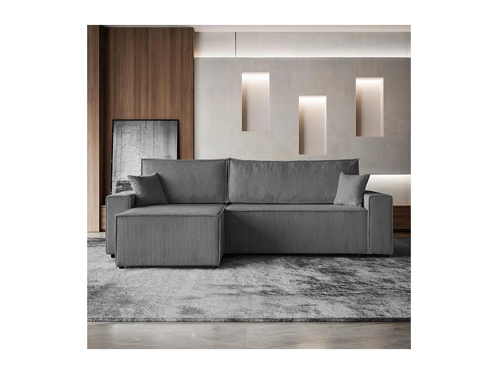ECKSCHLAFSOFA mit Schlaffunktion Hektor grau