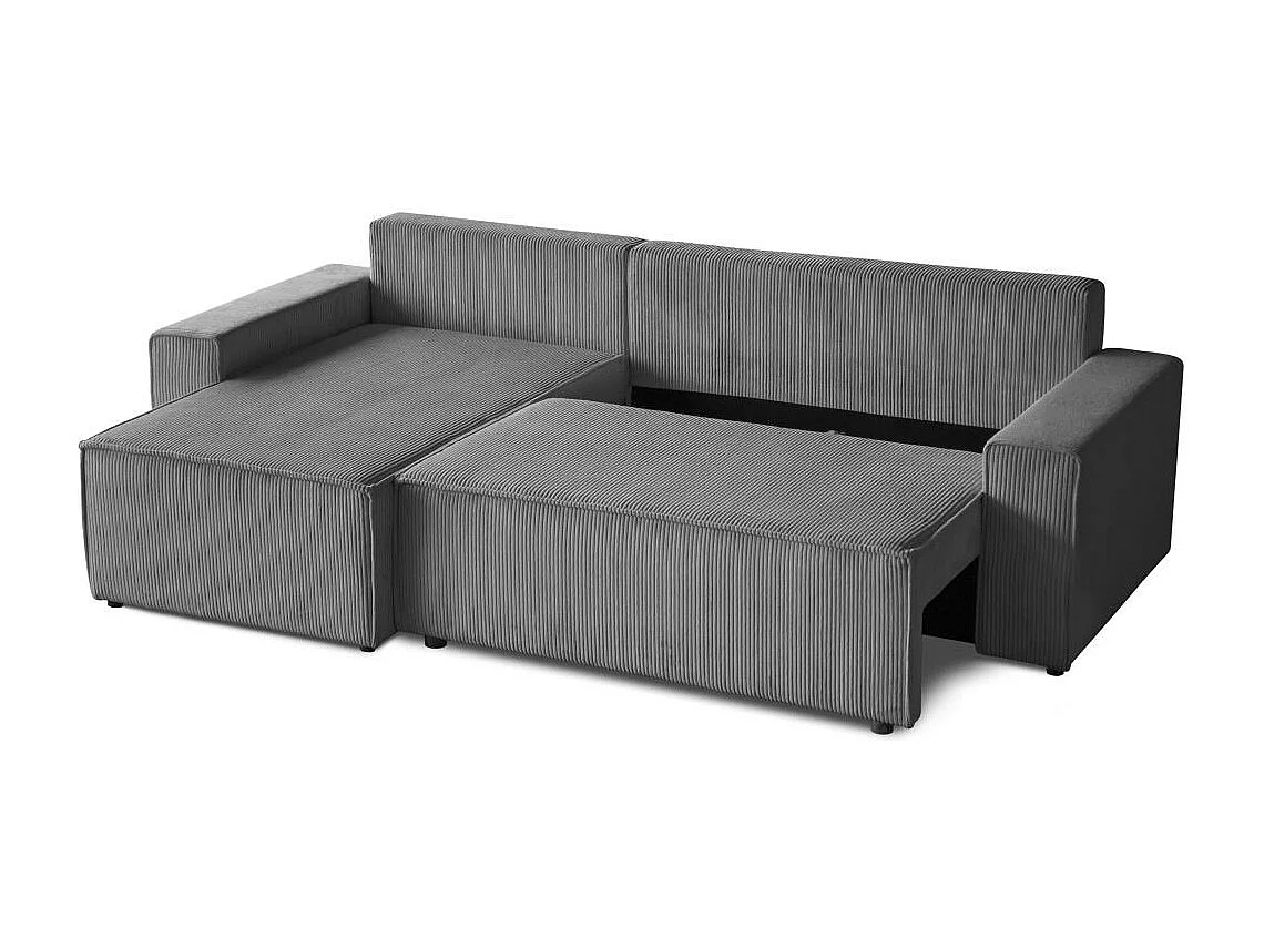 HOEKBANK met slaapfunctie Hektor grijs