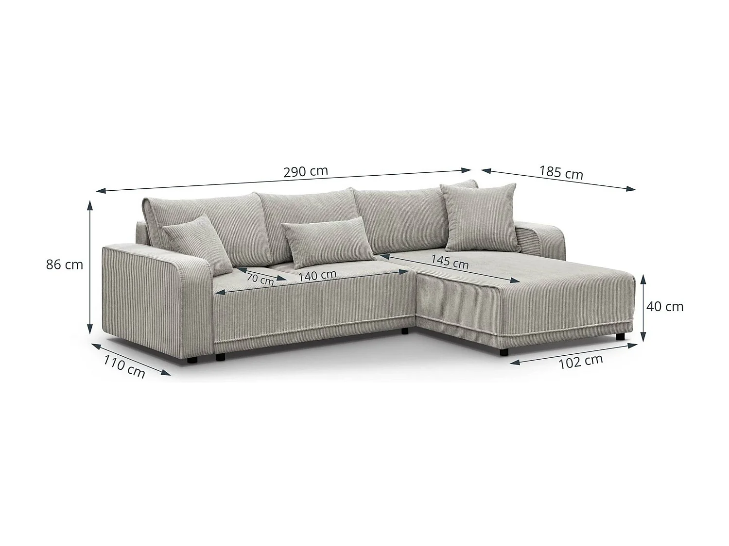 Canapé-lit CELLULAIRE Primo L beige