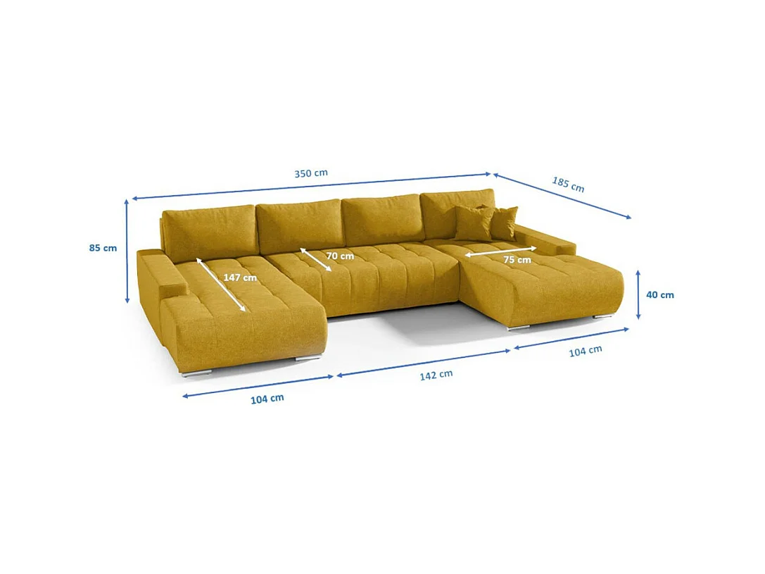 WOHNLANDSCHAFT Draco U Gelb