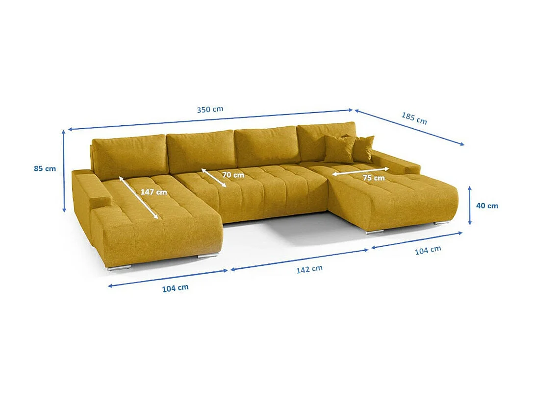 WOHNLANDSCHAFT Draco U Gelb