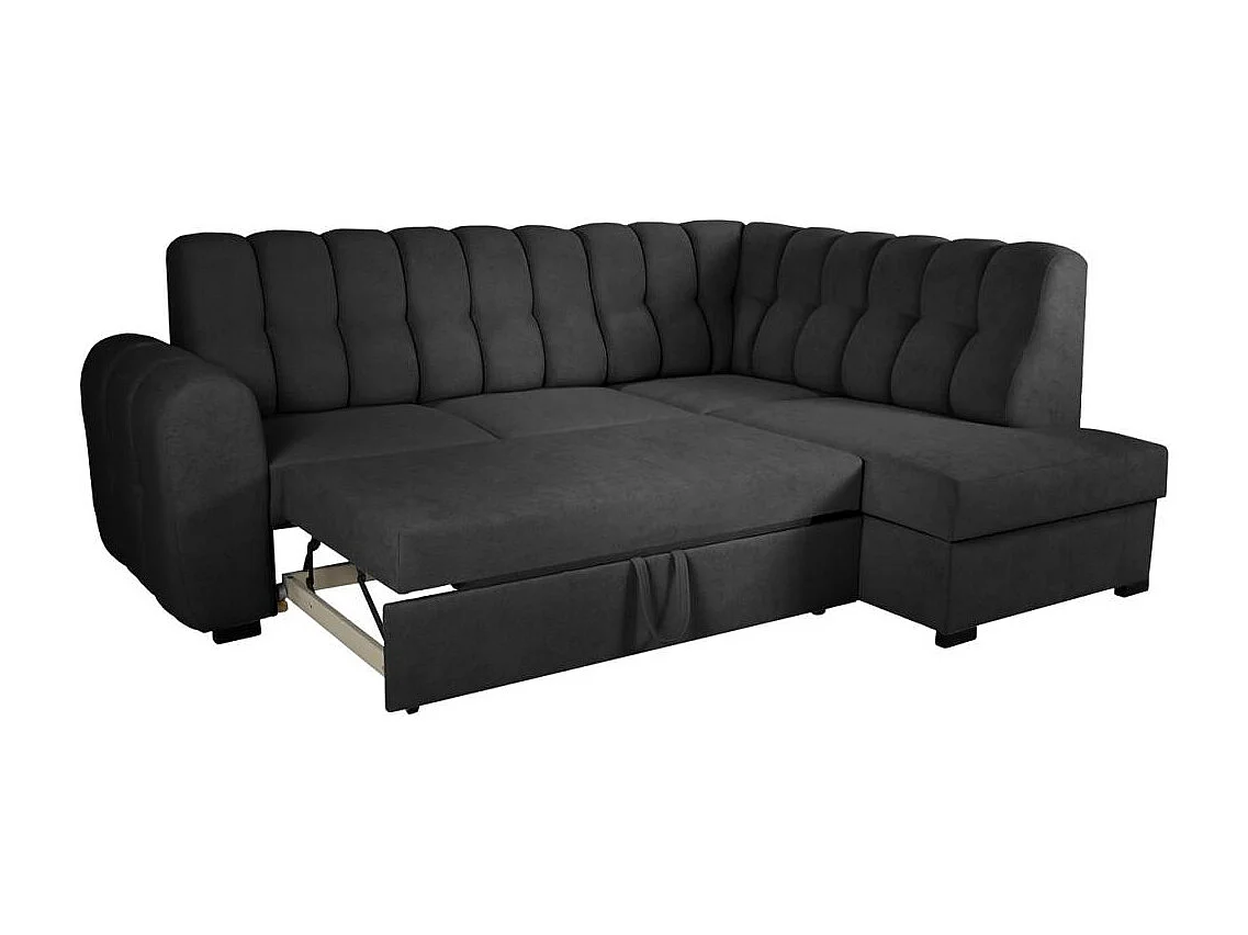 ECKSCHLAFSOFA Zoja rechts schwarz