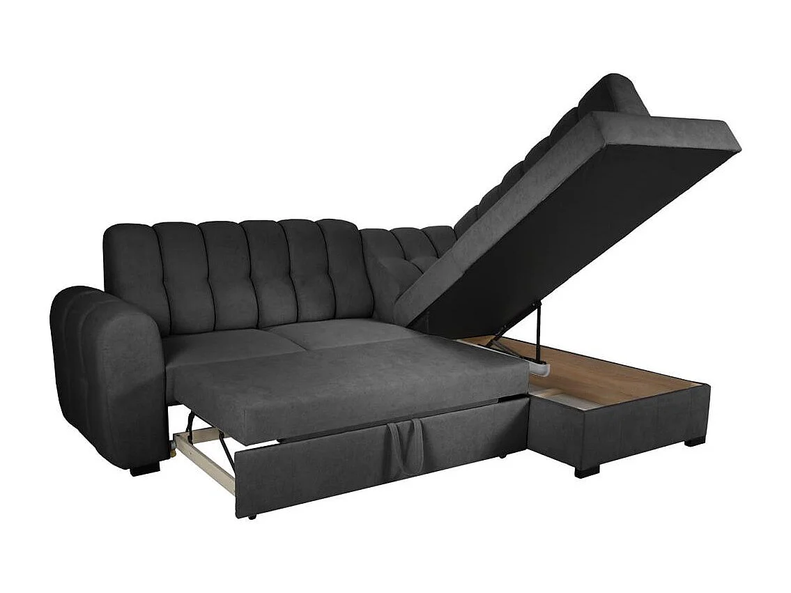 ECKSCHLAFSOFA Zoja rechts schwarz