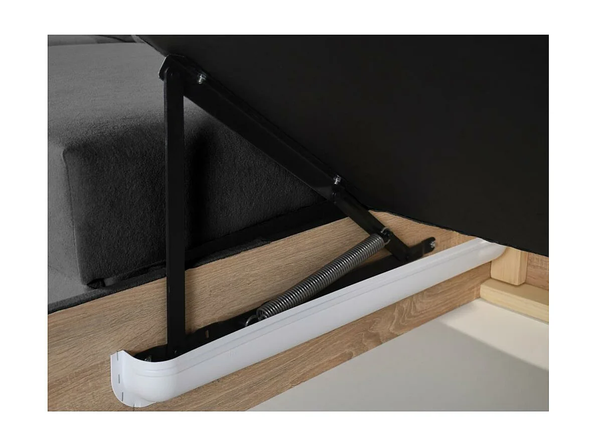 Canapé-lit ECKSCHLAFSOFA Zoja droit noir