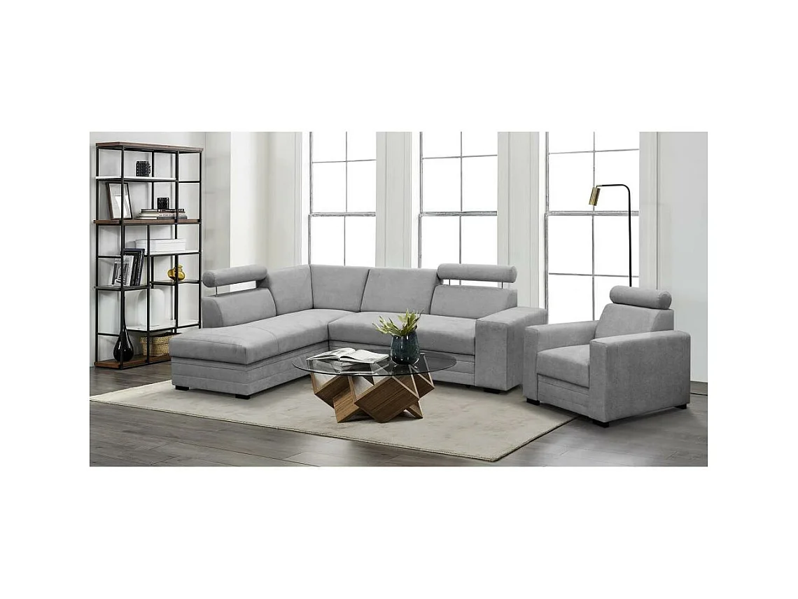 Canapé-lit CELLULA Roma gris clair gauche