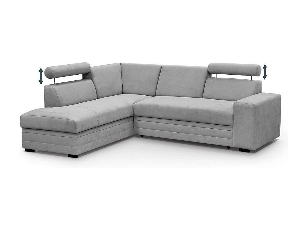 ECKSCHLAFSOFA Roma hellgrau links