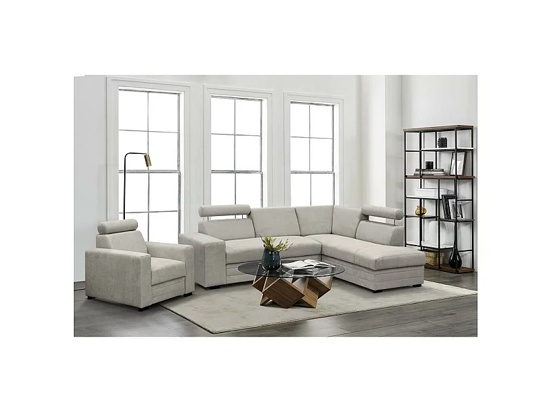 ECKSCHLAFSOFA Roma beige rechts