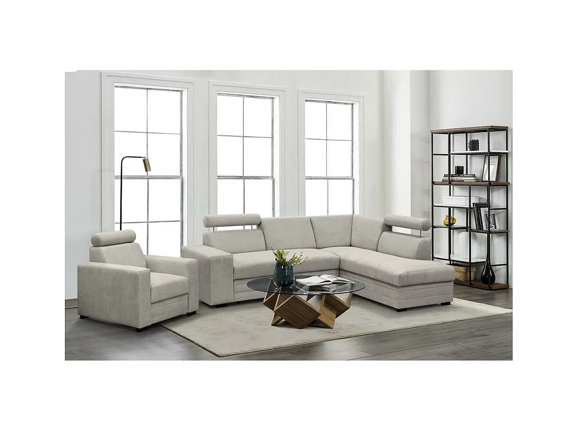 ECKSCHLAFSOFA Roma beige rechts