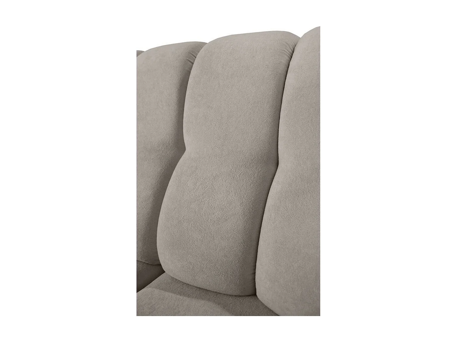 Canapé-lit ECKSCHLAFSOFA Zoja brun clair à gauche