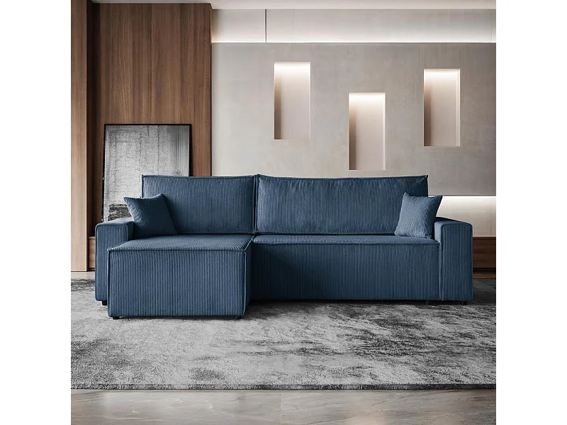 ECKSCHLAFSOFA mit Schlaffunktion Hektor dunkelblau