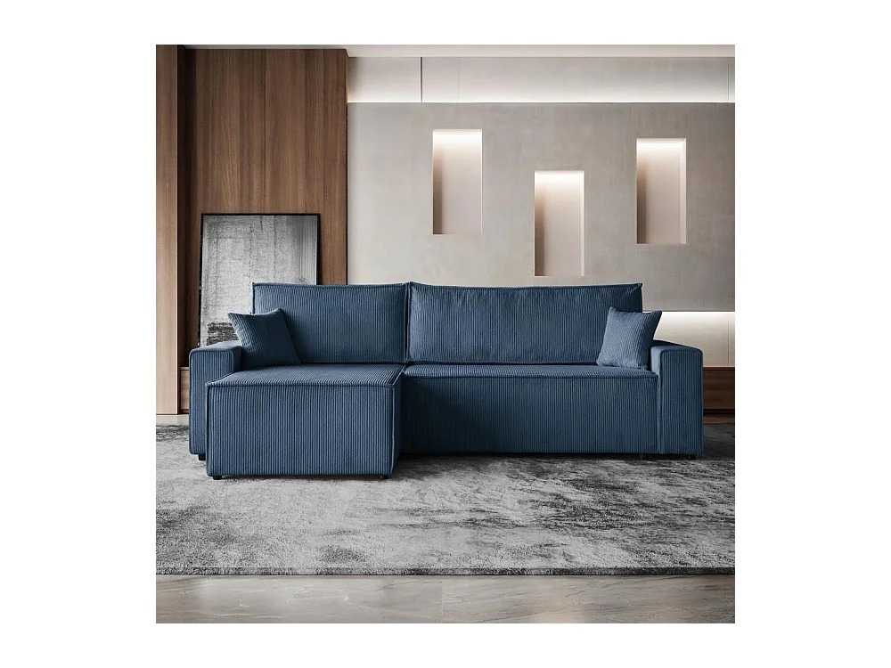 CANAPE CLOISON avec fonction sommeil Hektor bleu foncé