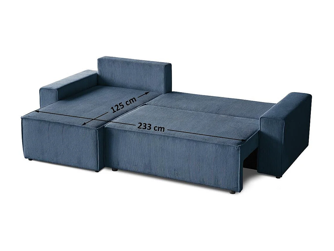 CANAPE CLOISON avec fonction sommeil Hektor bleu foncé