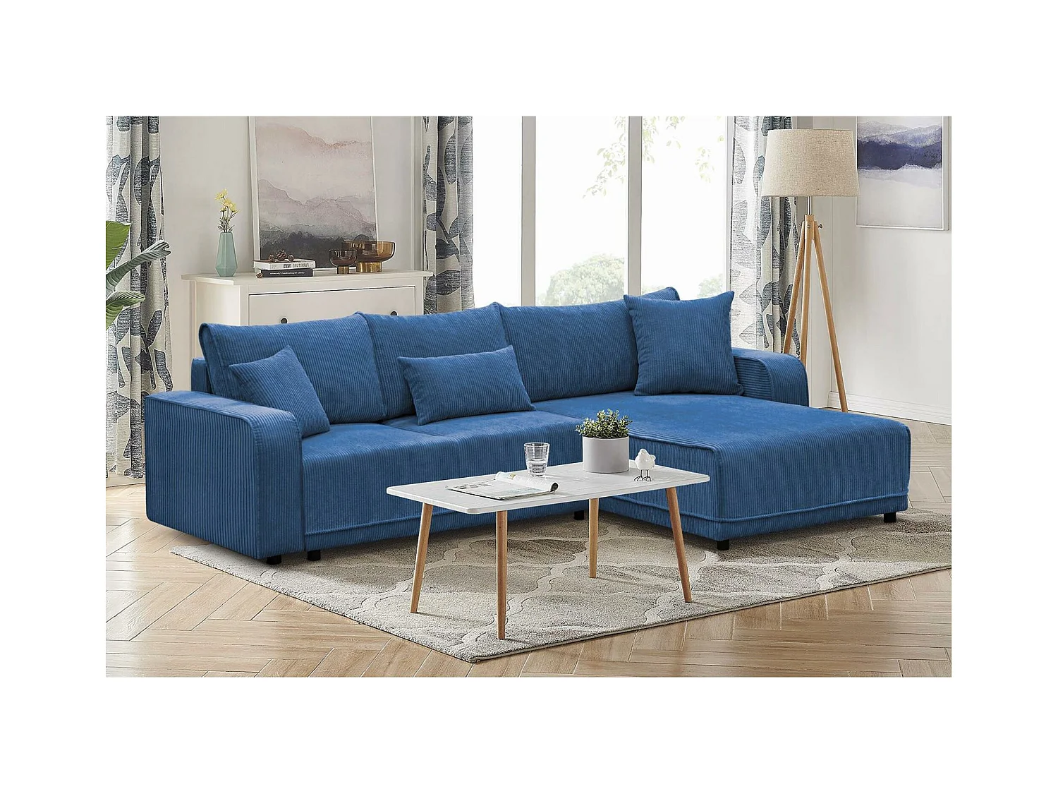 ECKSCHLAFSOFA Primo L dunkelblau