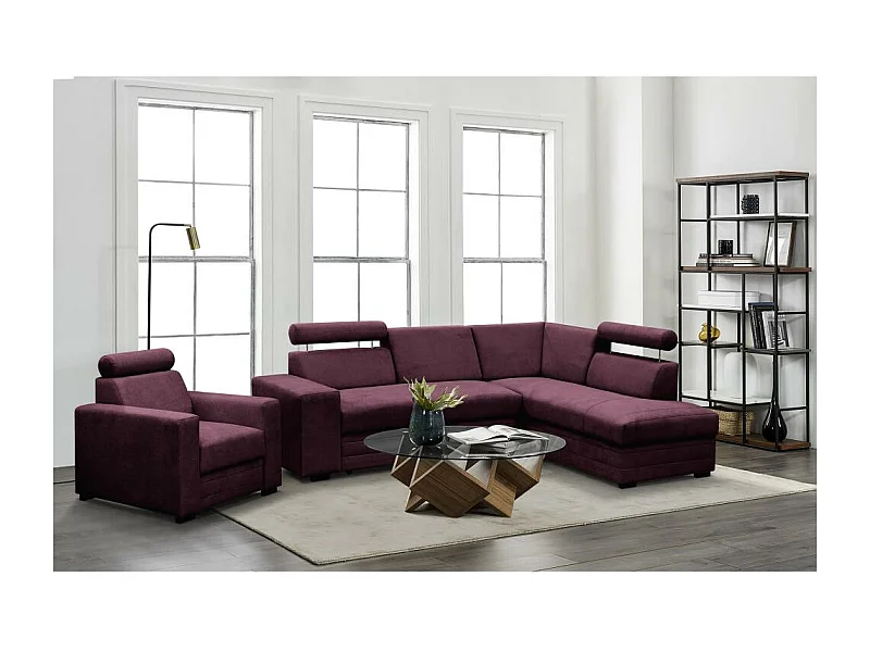 ECKSCHLAFSOFA Roma bordeaux rechts