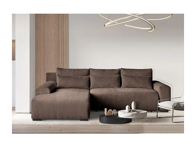 CANAPE Benny marron à gauche