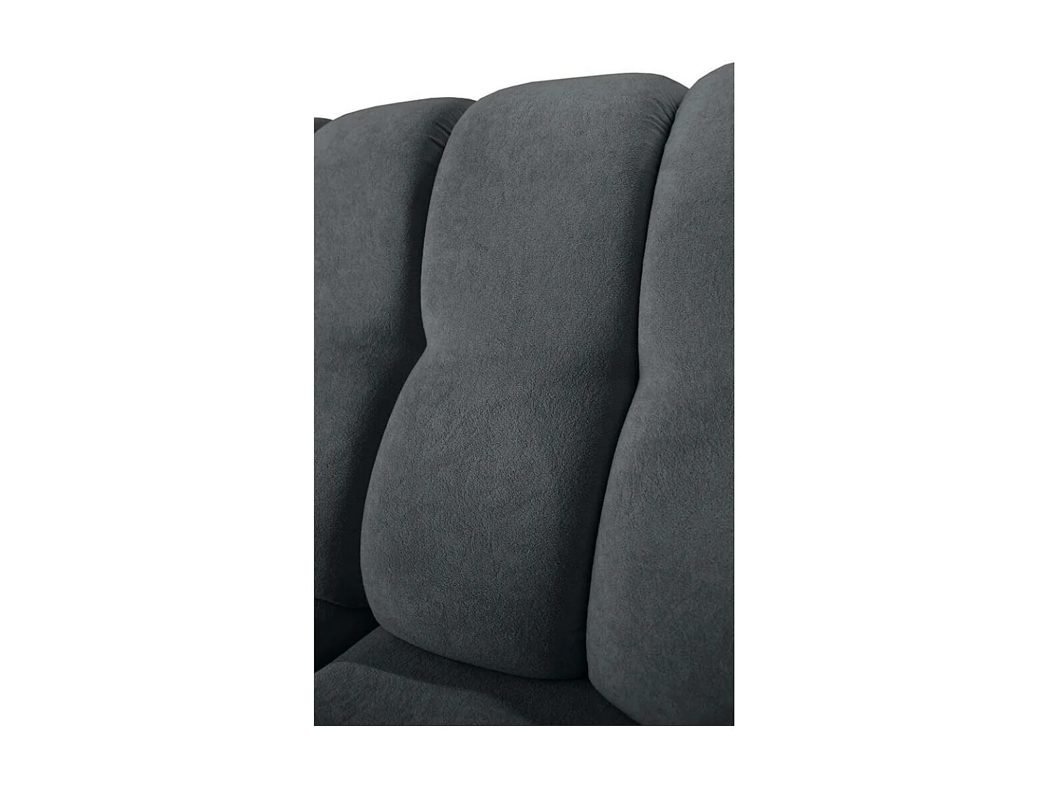 Canapé-lit ECKSCHLAFSOFA Zoja gauche gris foncé